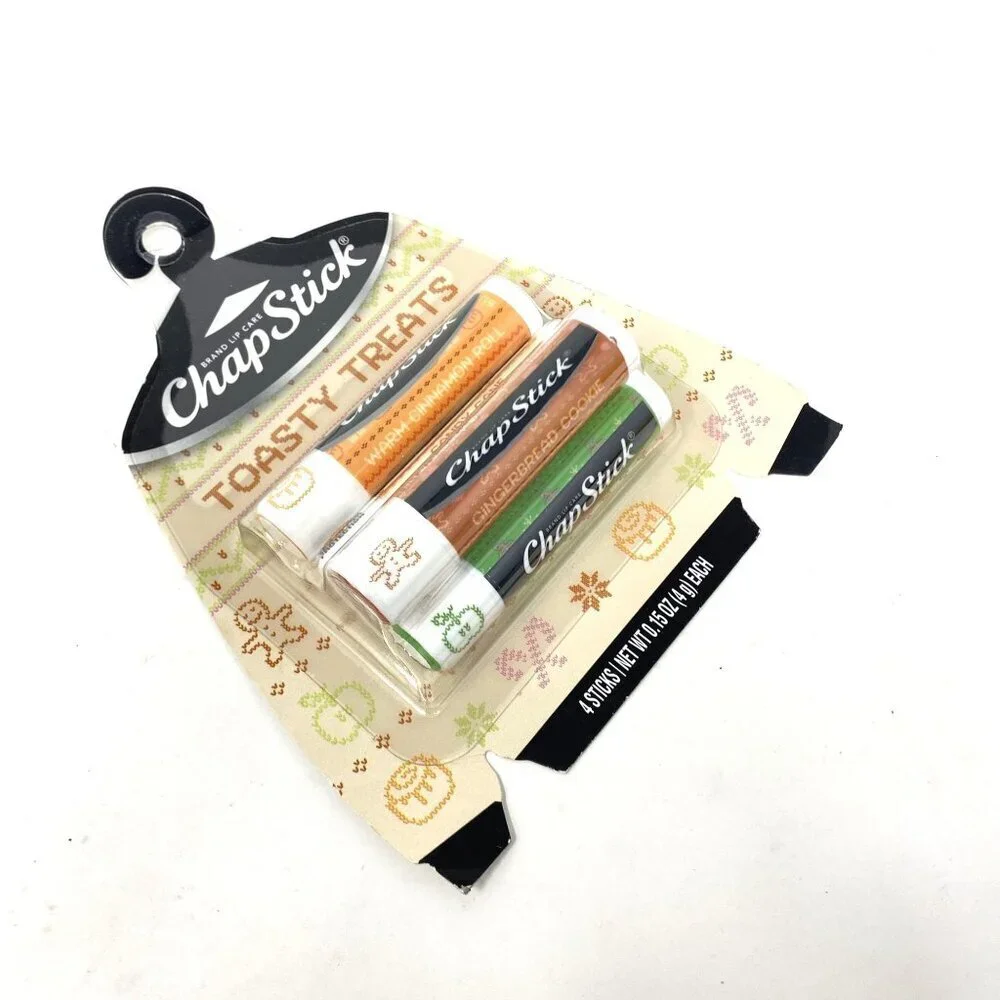 Chapstick Holiday Ugly Sweater Lip Balm Toasty Treats 0.15oz/4 count Fall Winter